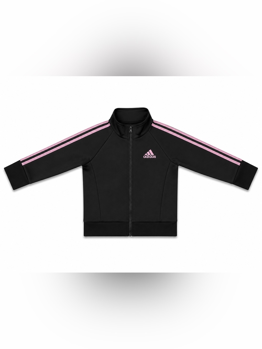 adidas Baby Girl Black and Pink Track Suit - Picture 2 of 4
